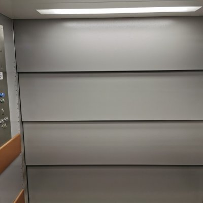 Detail interiéru nákladního výtahu